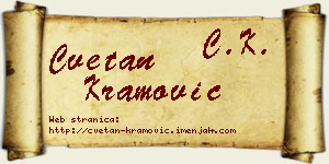 Cvetan Kramović vizit kartica